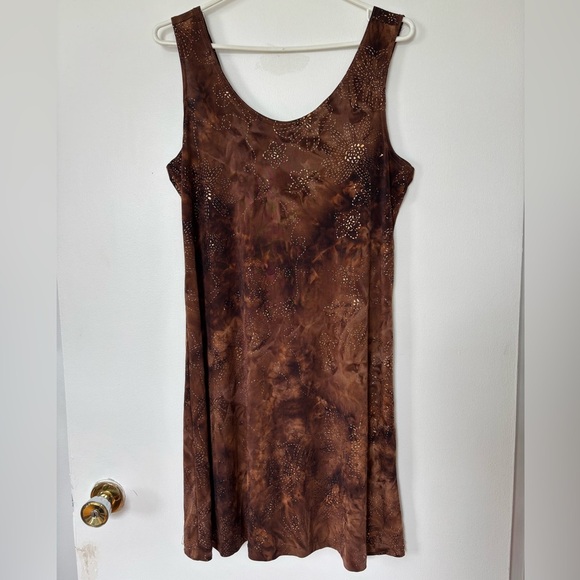 Vintage Dresses & Skirts - 🎉4/30$🎉 Vintage Brown Shimmer Dress - Approx. Size M